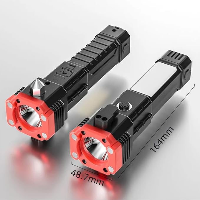 Rechargeable Torch LED Multifunctional Hammer 299