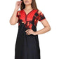 Womens Set Printed Satin Maxi Nighty 299